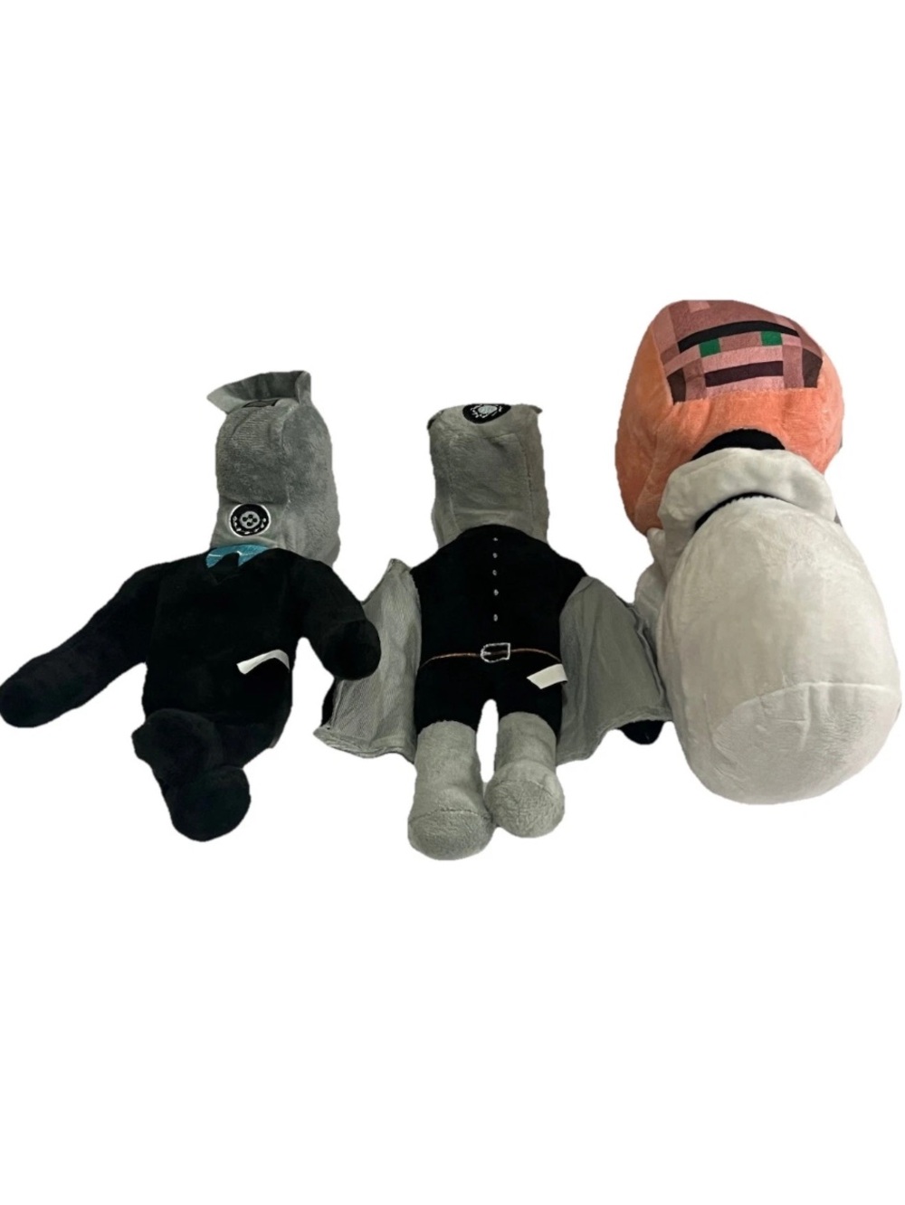 Skibidi Toilet Plush 3 Figure Doll Lot NWOT Rare
